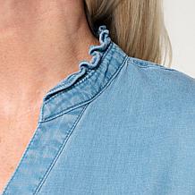 "As Is" G by Giuliana Tencel Button-Front Dress