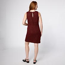"As Is" G by Giuliana Woven Boucle Dress with Angled Vent