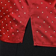 As Is G by Giuliana Woven Satin Rhinestone Tank