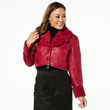 "As Is" GREY by Jhoan Sebastian Grey 2-in-1 Shearling/Faux Leather ...