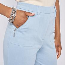 "As Is" Grey by Jhoan Sebastian Grey Flared Denim Knit Pant