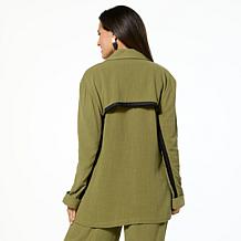 "As Is" GREY by Jhoan Sebastian Grey Linen-Blend Capsule Blazer