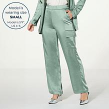 "As Is" GREY by Jhoan Sebastian Grey Satin Cargo Pant 