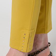 "As Is" Greyby Jhoan Sebastian Double Knit Ankle Pant with Metal Studs