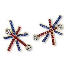 "As Is" Heidi Daus "Fire Flower" Crystal Necklace and Earring Set