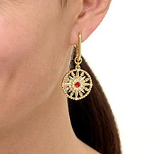 "As Is" Heidi Daus Pavé Crystal Compass Drop Earrings