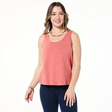 "As Is" HUE 2-piece Cotton Knit Kimono Wrap and Tank Set