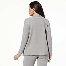 "As Is" HUE Ribbed Sweater Knit Cardigan
