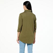 "As Is" HUE Spring Button-Down Nap Shirt