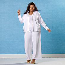 "As Is" IMAN Global Chic All Day Elegance Wide-Leg Ponte Pant
