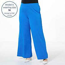 "As Is" IMAN Global Chic All Day Elegance Wide-Leg Ponte Pant