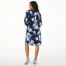 "As Is" IMAN Global Chic Belted Knit Dolman Dress