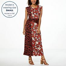 "As Is" IMAN Global Chic Cap-Sleeve Draped Detail Dress