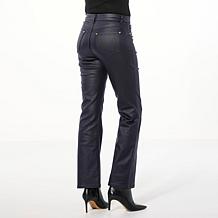 "As Is" IMAN Global Chic Coated Denim Bootcut Pant