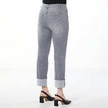"As Is" IMAN Global Chic Perfect Fit 360 Cuffed Straight-Leg Jean