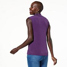 "As Is" IMAN Global Chic Runway Jersey Mock Neck Tank