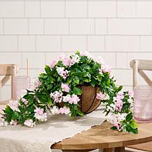 "As Is" Improvements 15" Faux Crepe Myrtle Hanging Baskets - Set of 2
