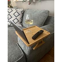 "As Is" Improvements Bamboo Sofa Arm Tray/Table - Set of 2