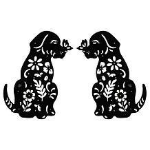 "As Is" Improvements LED Solar Silhouette Outdoor Stakes - Set of 2 