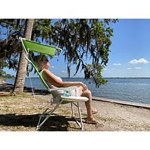 "As Is" Improvements Tall 4-Position Beach Chair with Accessories