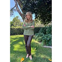 "As Is" Jaclyn Smith Open-Stitch Sweater Blazer