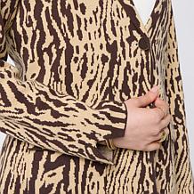 "As Is" Jaclyn Smith Open-Stitch Sweater Blazer