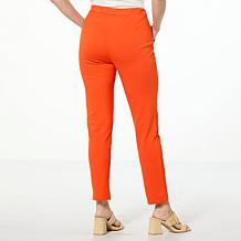 "As Is" Jaclyn Smith Ponte Slim Ankle Trouser