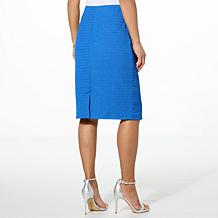 "As Is" Jaclyn Smith Pucker Knit Pull-On Pencil Skirt