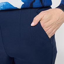 "As Is" Jaclyn Smith Stretch Tech Pull-On Pant with Zipper Pockets