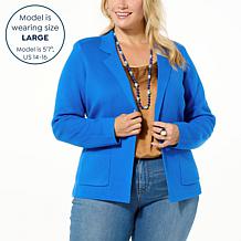 "As Is" Jaclyn Smith Sweater Knit Blazer