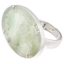 "As Is" Jade of Yesteryear East-West Oval Carved Jade  Ring