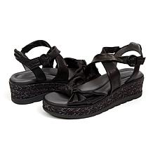 "As Is" Jambu Diana Leather Demi Wedge Sandal