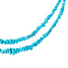 "As Is" Jay King 18" Peruvian Turquoise Beaded Station Necklace