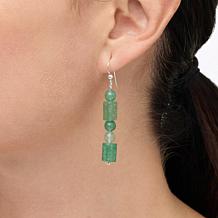 "As Is" Jay King Brazilian Green Quartz Bead Drop Earrings