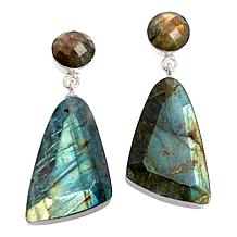 "As Is" Jay King Labradorite & Desert Sunset Stone Beaded Drop Earring