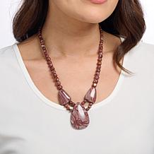 "As Is" Jay King Mochazin Swirl Quartzite 18" Necklace
