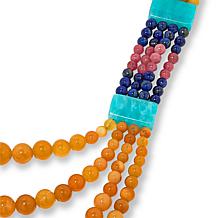 "As Is" Jay King Multigemstone Bead 4-Strand 18" Necklace