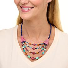 "As Is" Jay King Multigemstone Layered Drape 18" Necklace