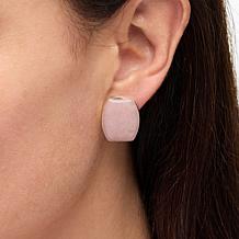 "As Is" Jay King Sterling Silver Cameo Mauve Stone Stud Earrings