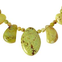 "As Is" Jay King Sterling Silver Green Opal-Chalcedony 18" Necklace