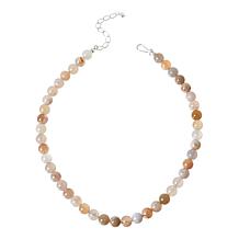 "As Is" Jay King Sterling Silver Multicolor Candy Agate Bead Necklace