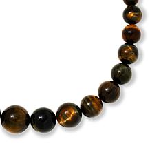 "As Is" Jay King Tiger and Hawk's Eye Quartz Beaded Jewelry Set