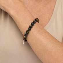 "As Is" Jay King Tiger and Hawk's Eye Quartz Beaded Jewelry Set