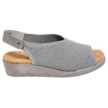 "As Is" JBU Clarisse Peep-Toe Slingback Demi Wedge Sandal