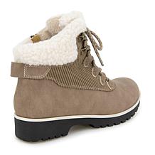 "As Is" JBU Illinois Ankle Boot with Faux Fur and Zipper Closure