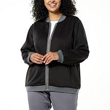 "As Is" Joy CleanBoss Luxurious Faux Suede Reversible Bomber Jacket