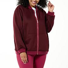 "As Is" Joy CleanBoss Luxurious Faux Suede Reversible Bomber Jacket