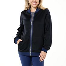 "As Is" Joy CleanBoss Luxurious Faux Suede Reversible Bomber Jacket