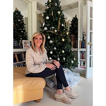 "As Is" Joy Glamorous Cozy Slippers w/Podiatric Insole Best Gift Ever!
