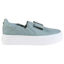 "As Is" Joy Luxe Slip-On Genuine Leather Bow Sneaker w/Orthotic Insole